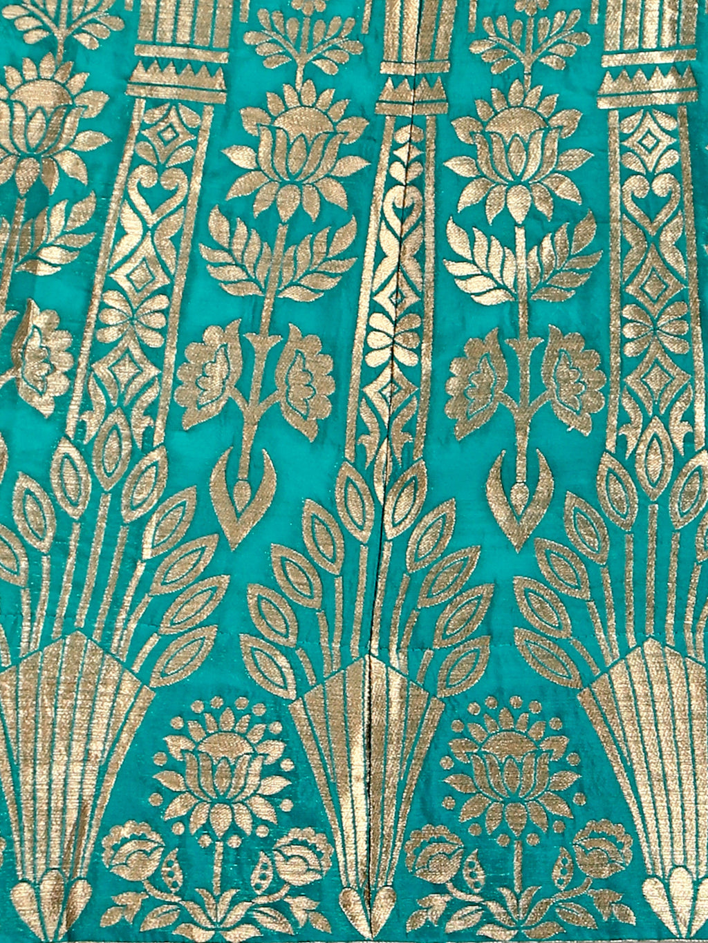 Women Sea Green Jacquard Lehenga