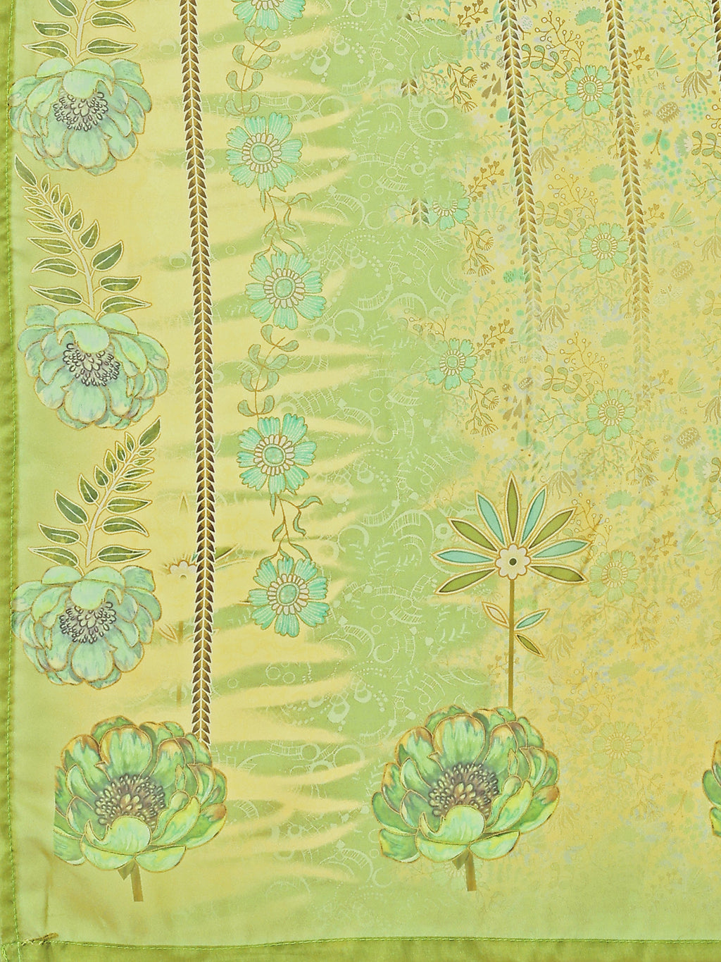 Chiffon Printed With Crochet Work Parrot Lehenga Choli