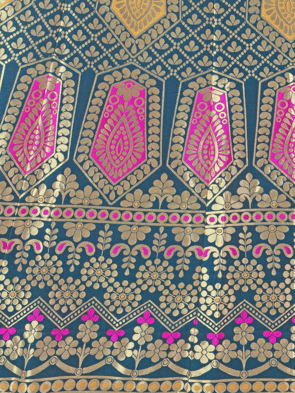 Woven Design Rama Semi-Stitched Lehenga Choli