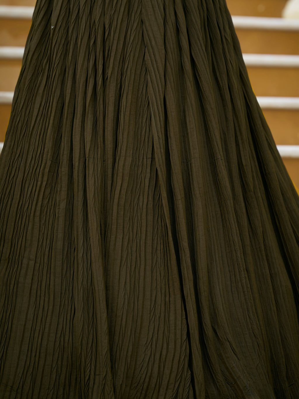 Women Olive Silk Crape Lehengas