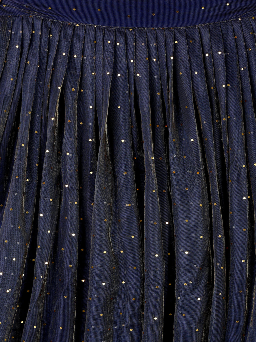 Sequences Navy Blue Lehenga Choli With Lycra Dupatta.