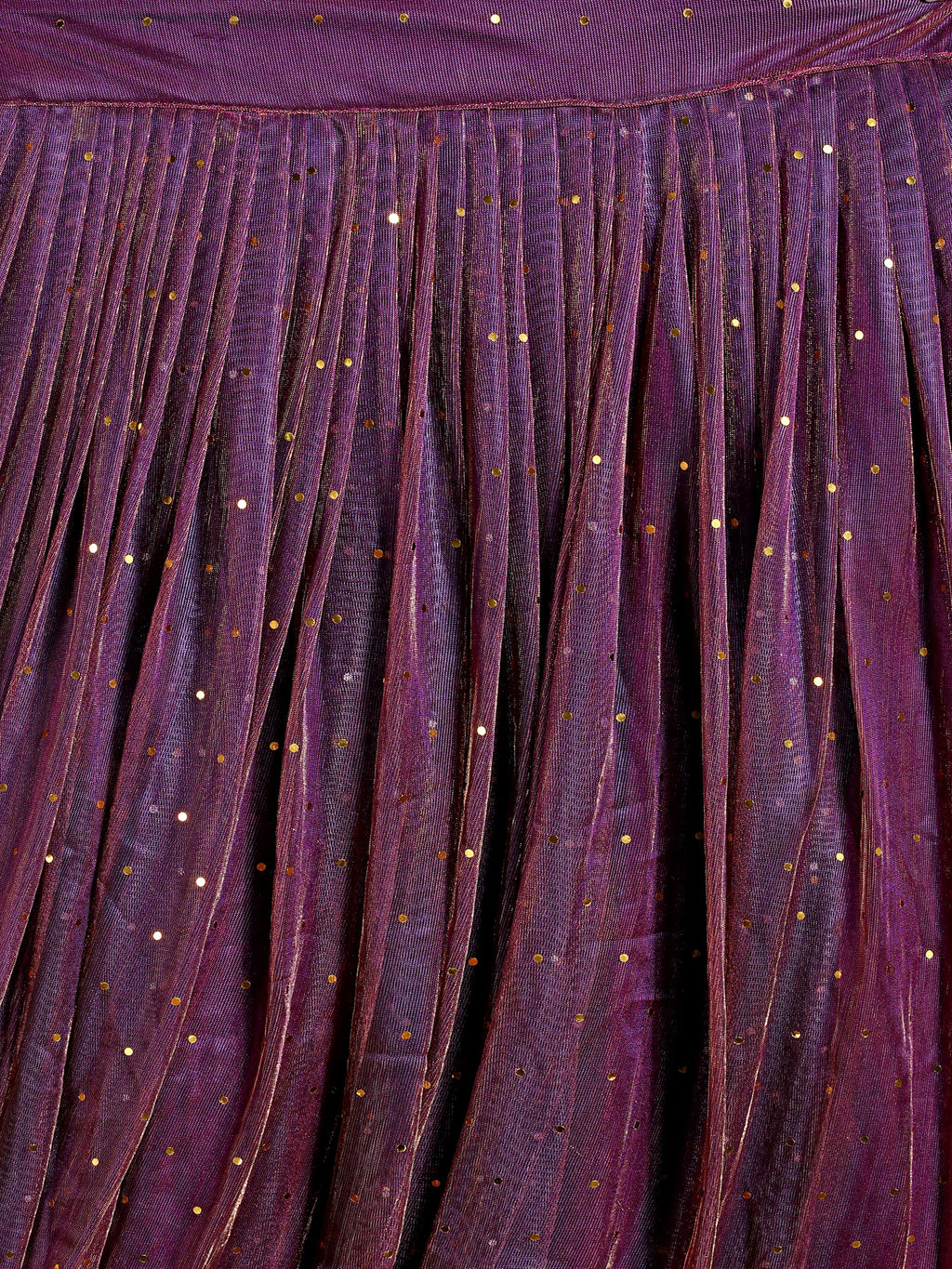 Sequences Wine Lehenga Choli With Lycra Dupatta.