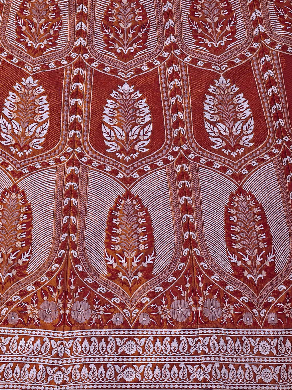 Kanjiwaram With Zari Maroon Lehenga Choli