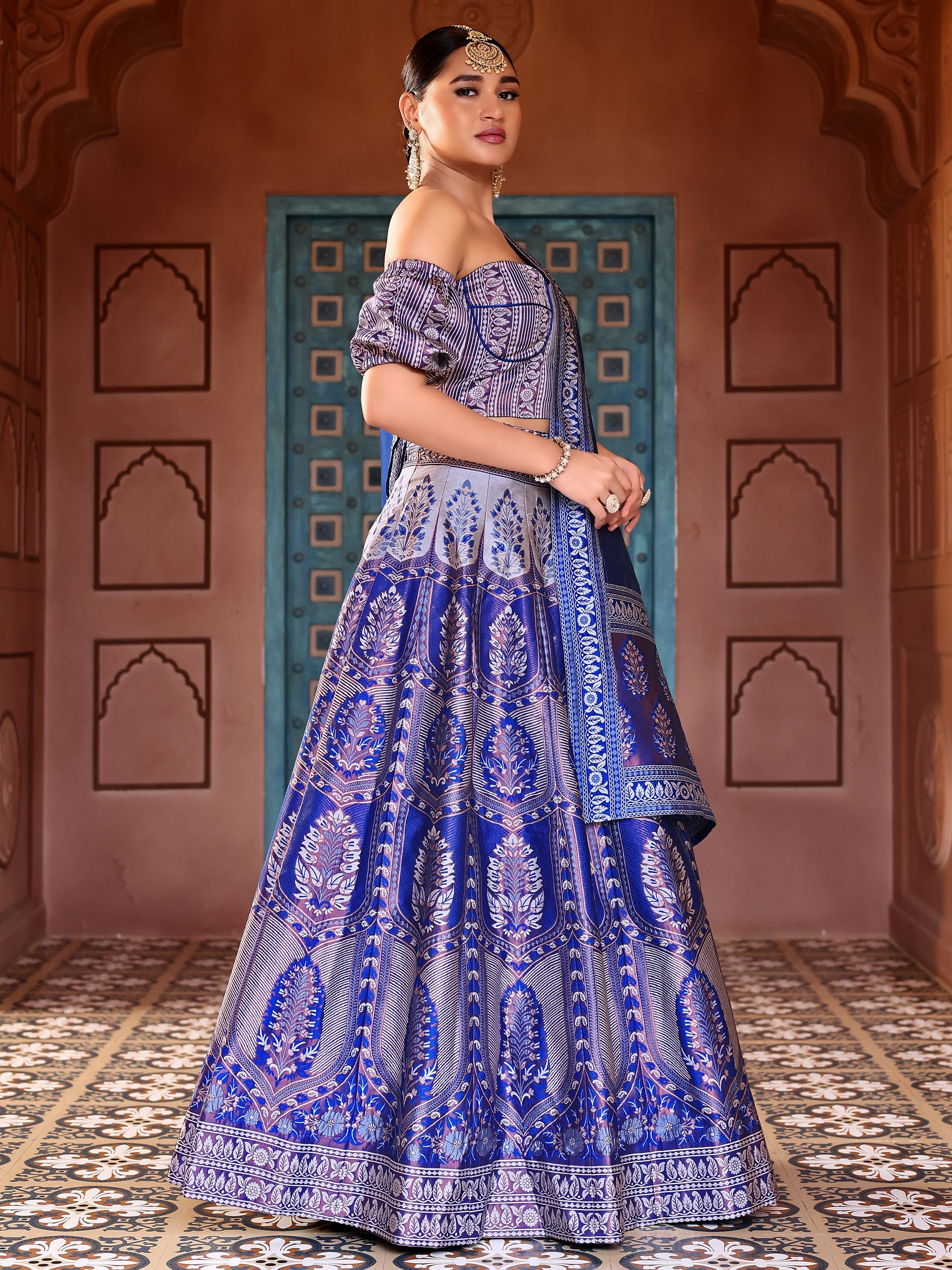 Kanjiwaram With Zari Royal Lehenga Choli