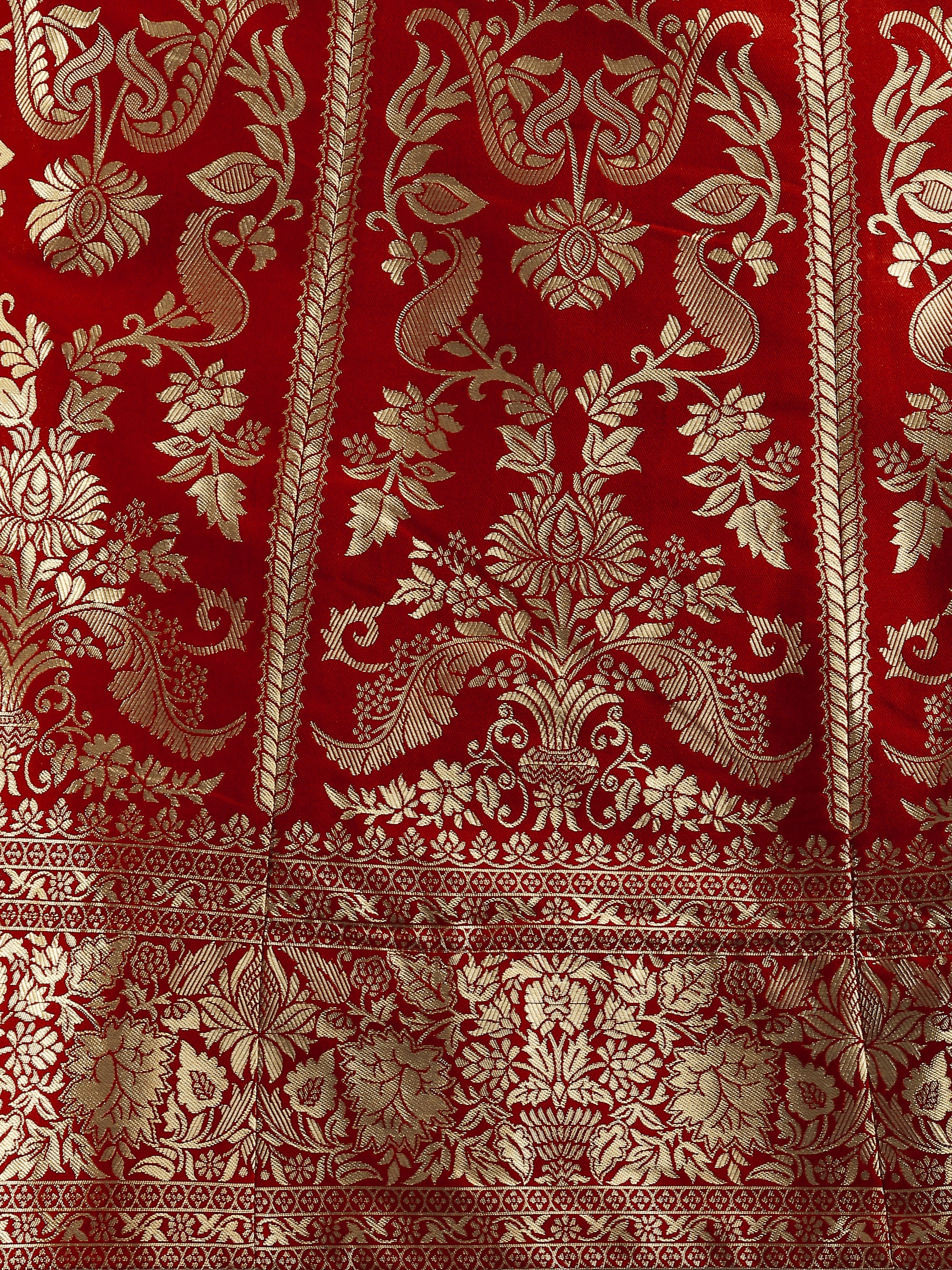 Floral Woven Kalidar Maroon Lehenga Choli