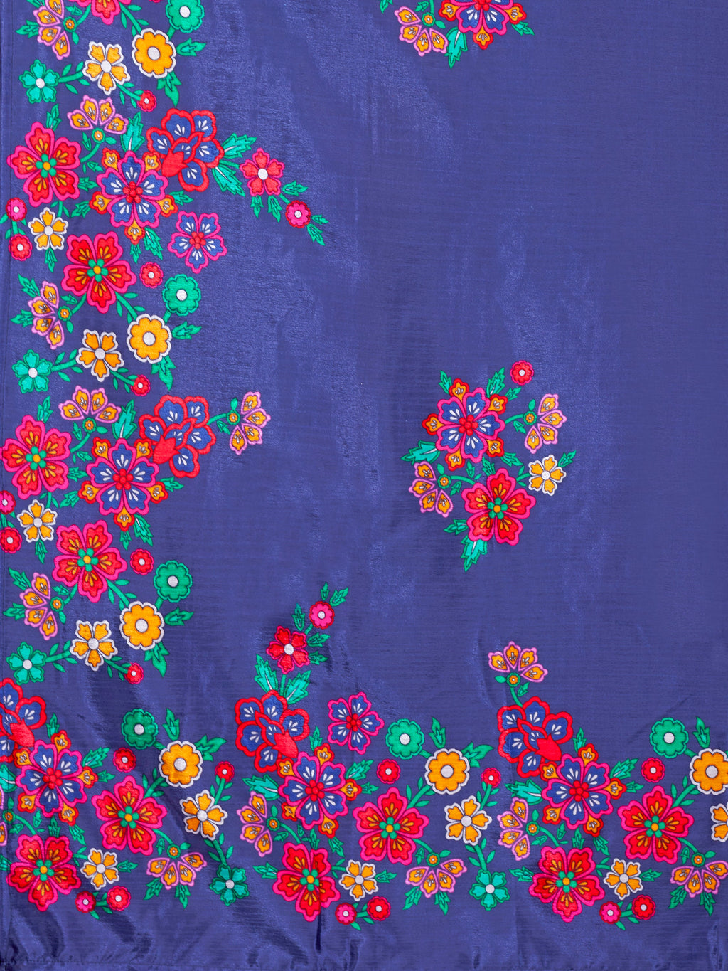 Women's Blue Chinon Lehengas