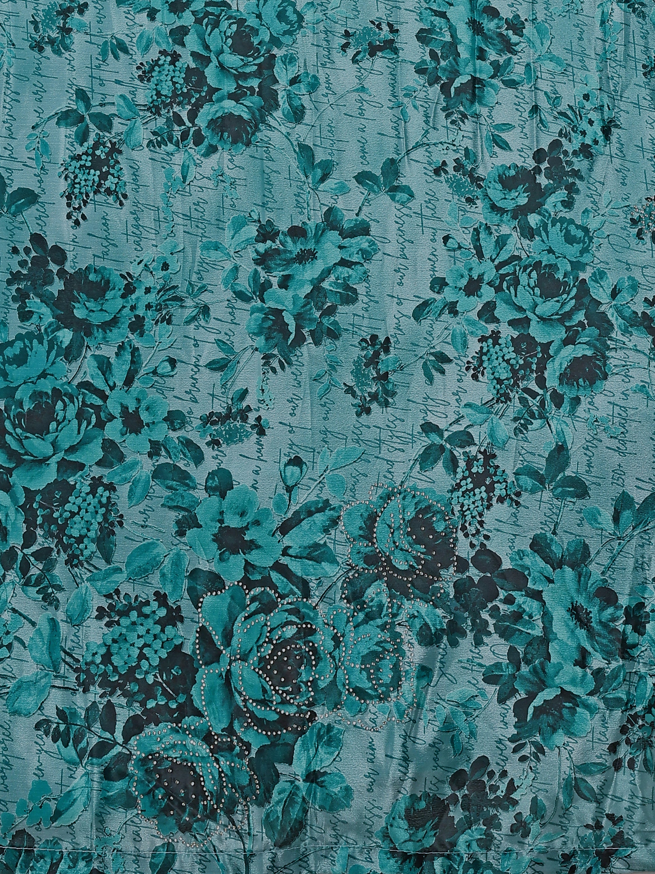 Chinon Printed With Siroski Work Green Lehenga Choli