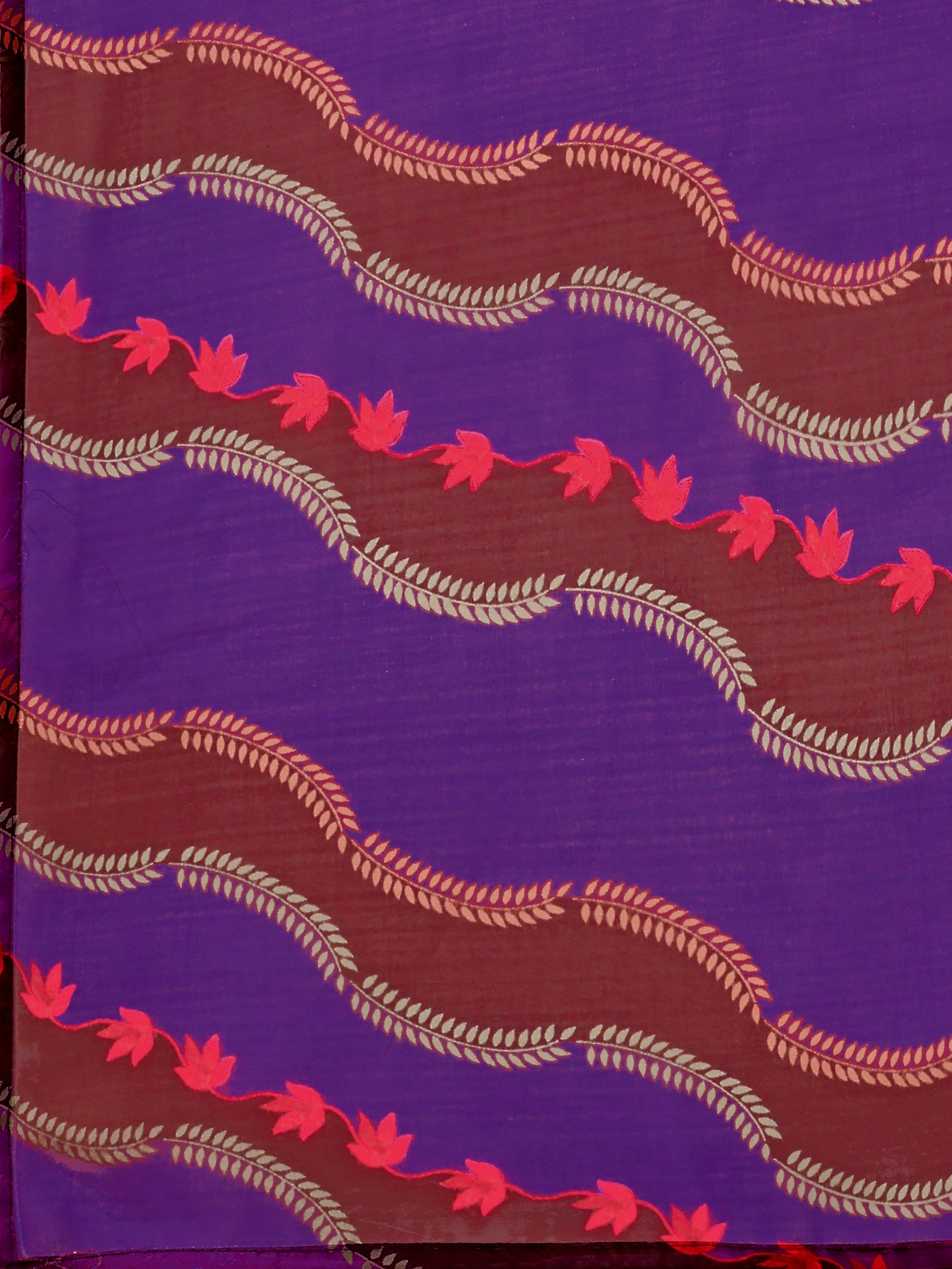 Chinon Printed With Siroski Work Purple Lehenga Choli