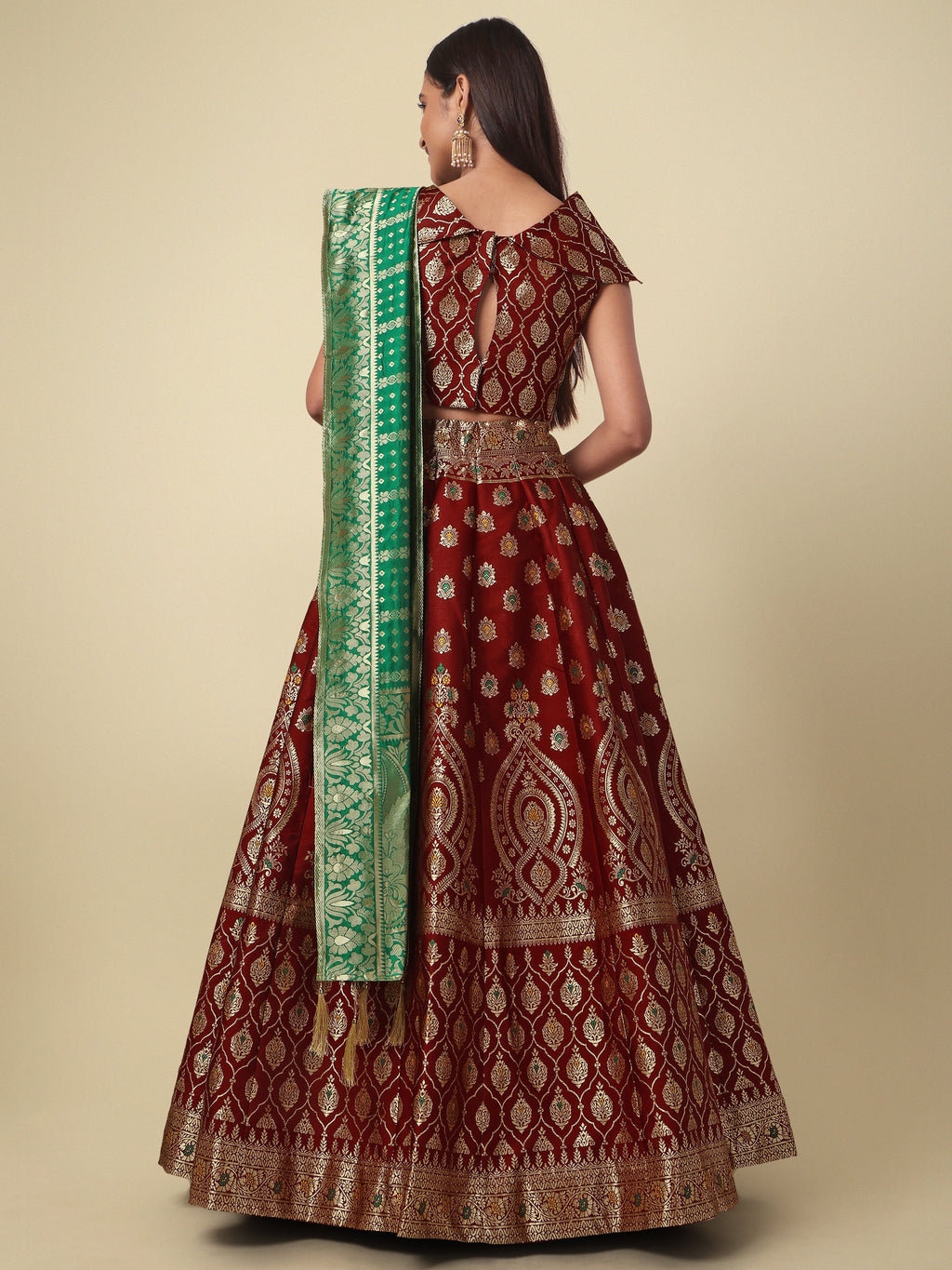 Embellished With Small Design Maroon Lehenga Choli