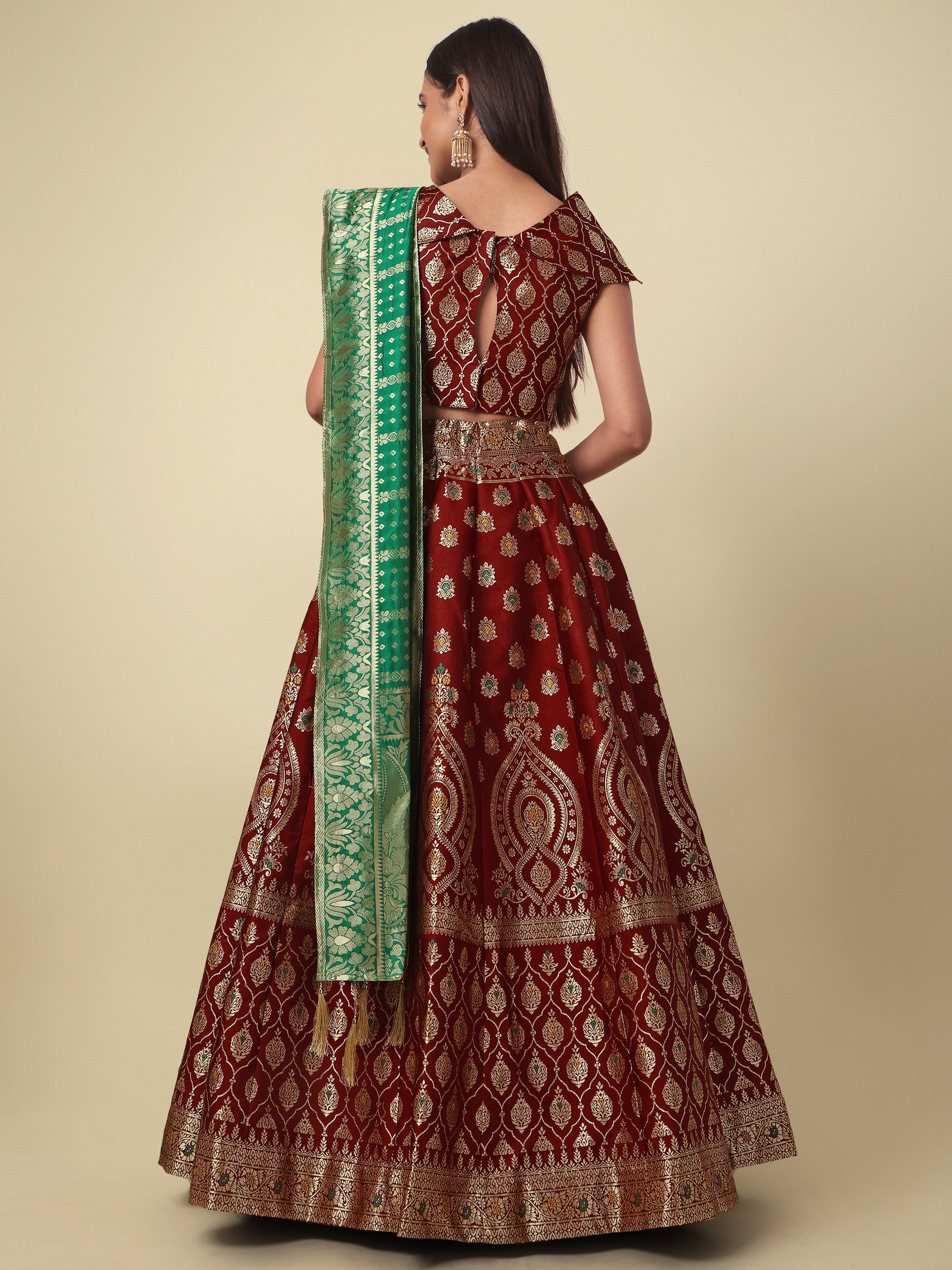 Embellished With Small Design Maroon Lehenga Choli