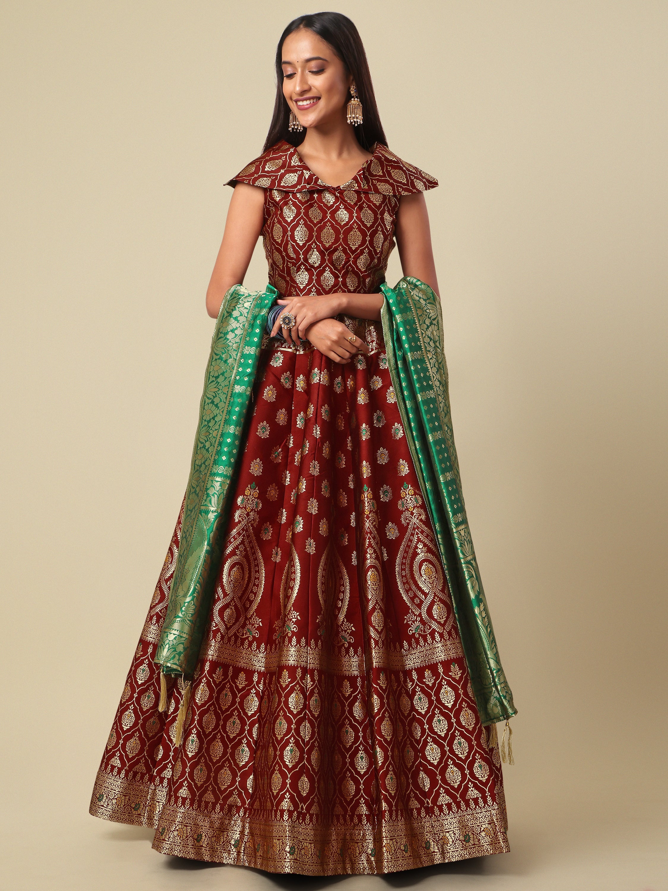 Embellished With Small Design Maroon Lehenga Choli