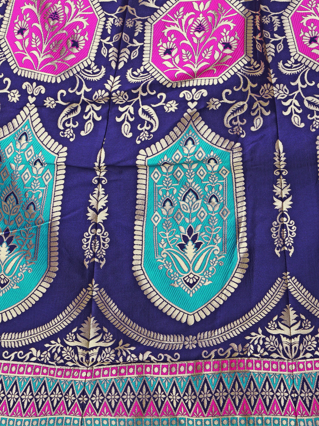 Elegant Jacquard Navy Blue Lehenga Choli