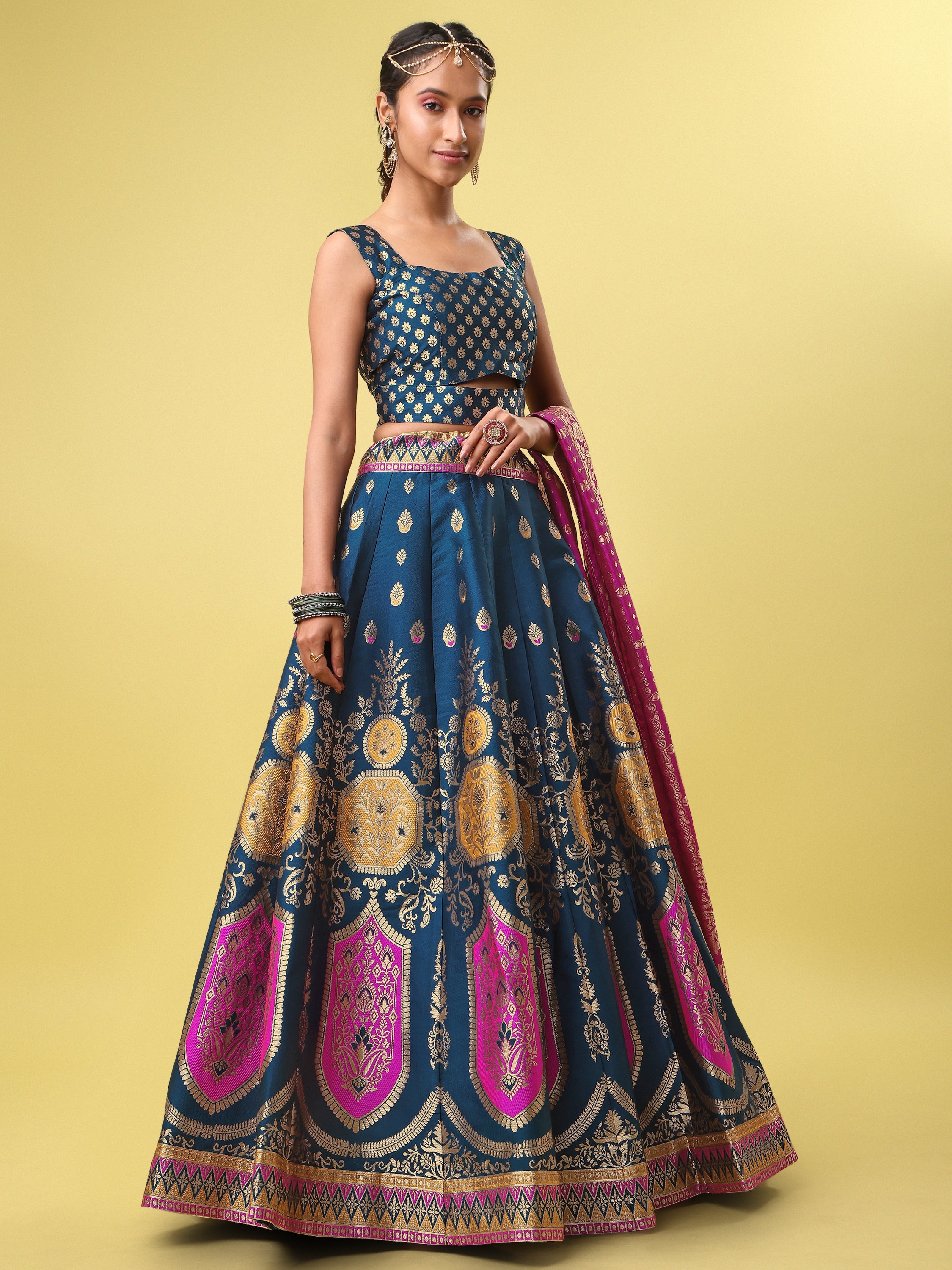 Elegant Jacquard Ram Lehenga Choli