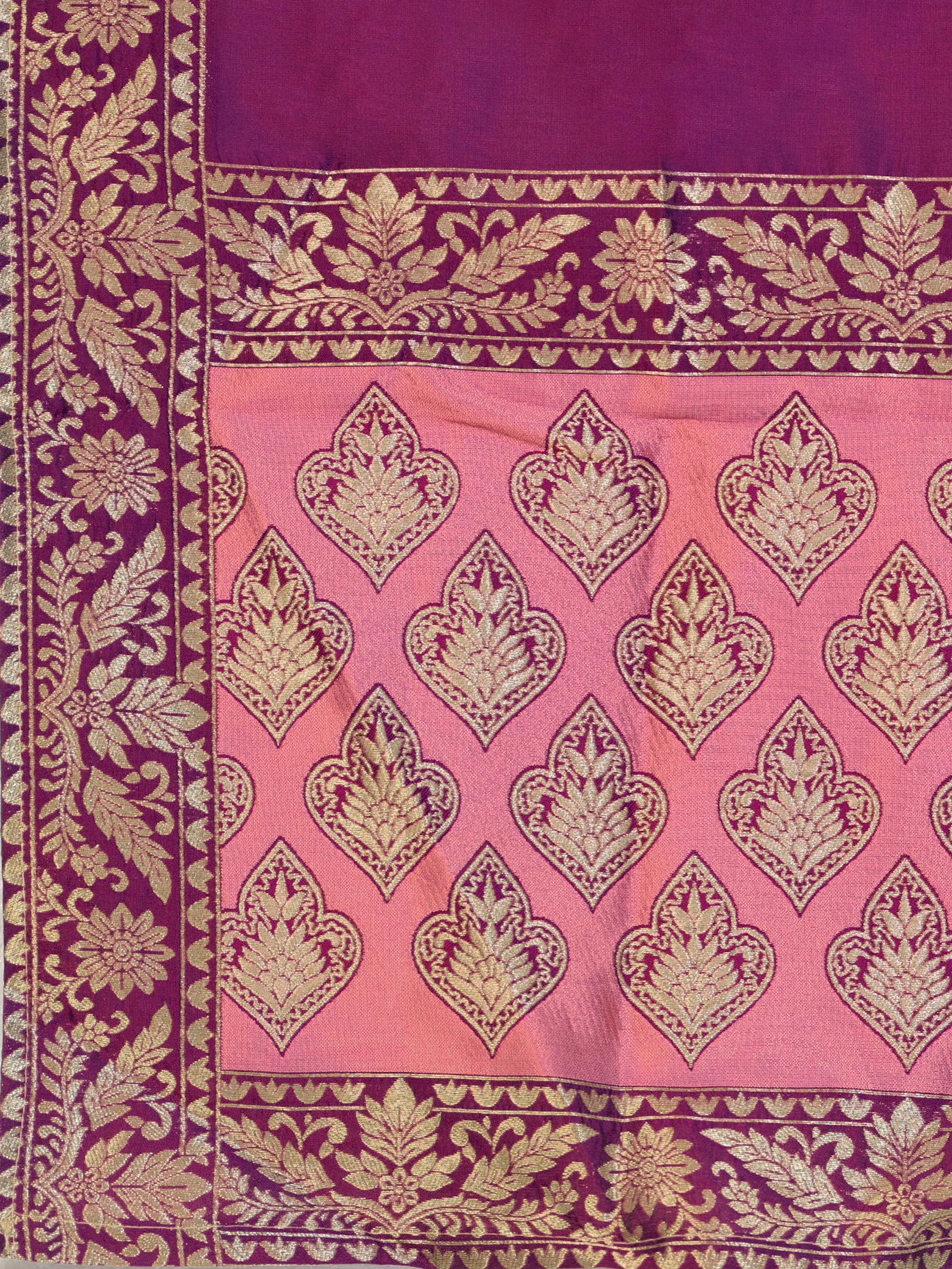 Women's Pink Kanjiwaram Lehengas