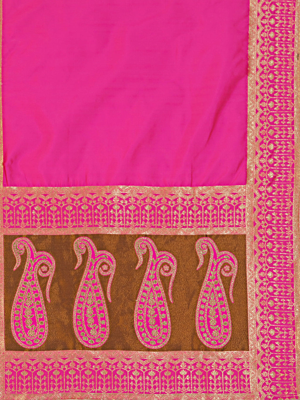 Women's Brown Kanjiwaram Lehengas