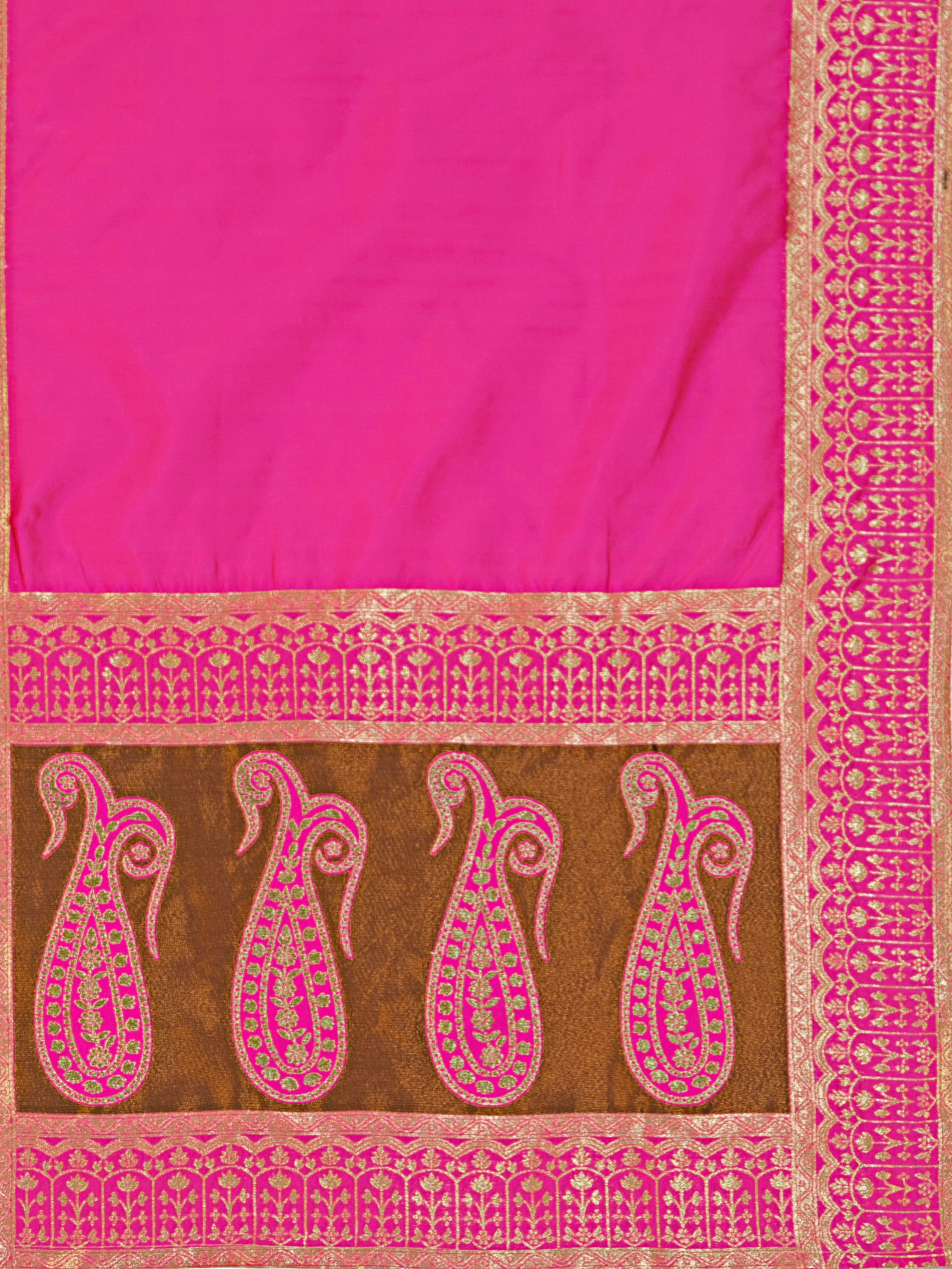 Women's Brown Kanjiwaram Lehengas