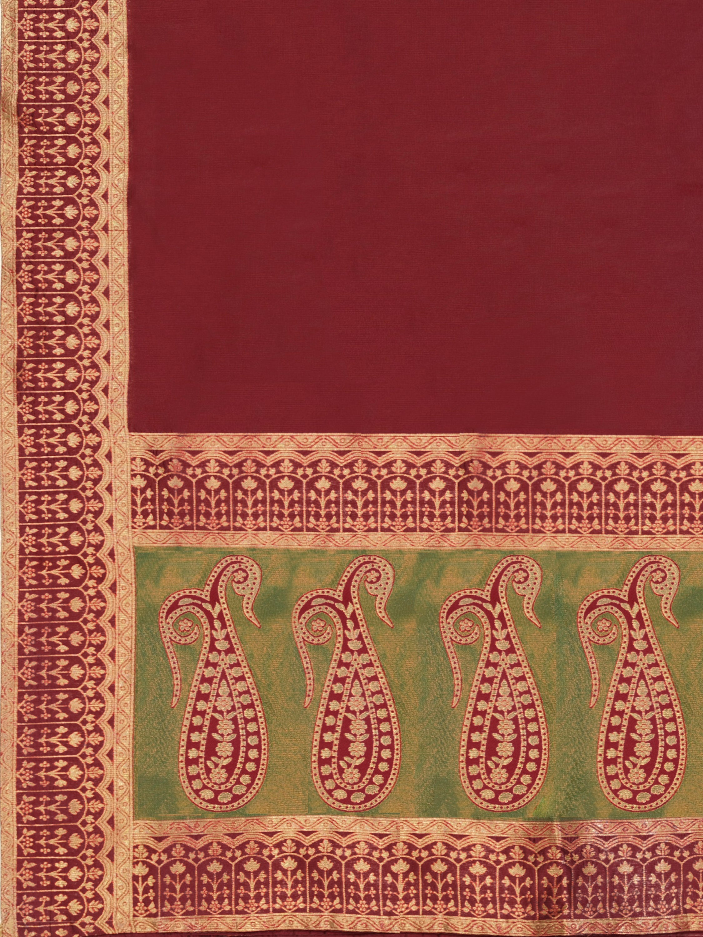 Women's Olive Kanjiwaram Lehengas