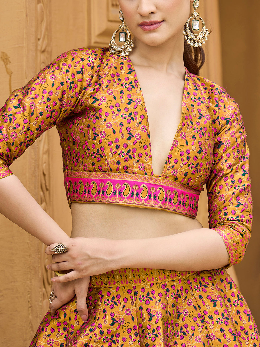 Women's Yellow Kanjiwaram Lehengas