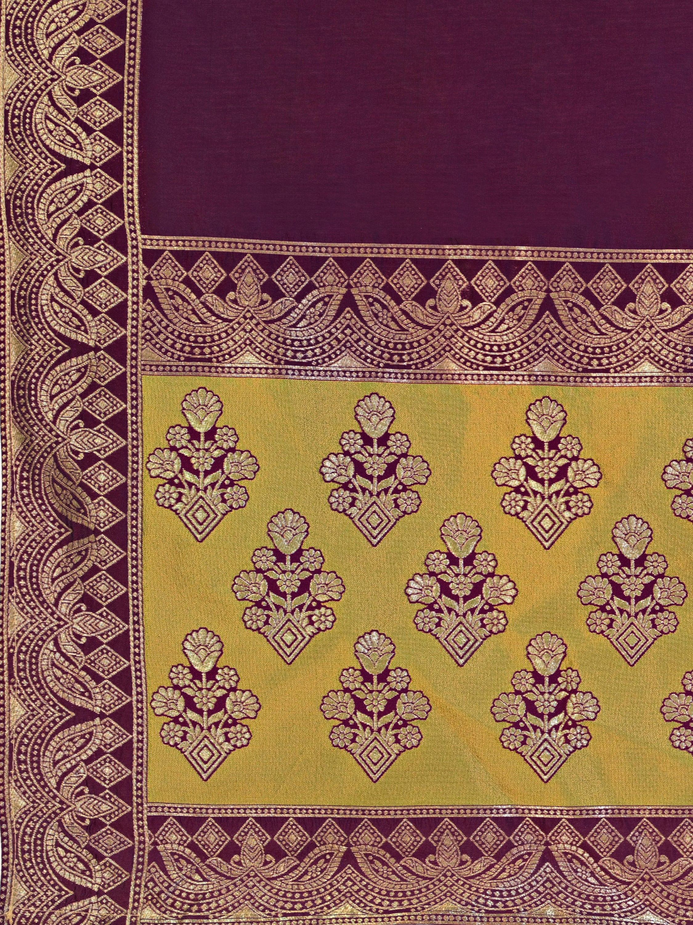 Women's Mehndi Kanjiwaram Lehengas