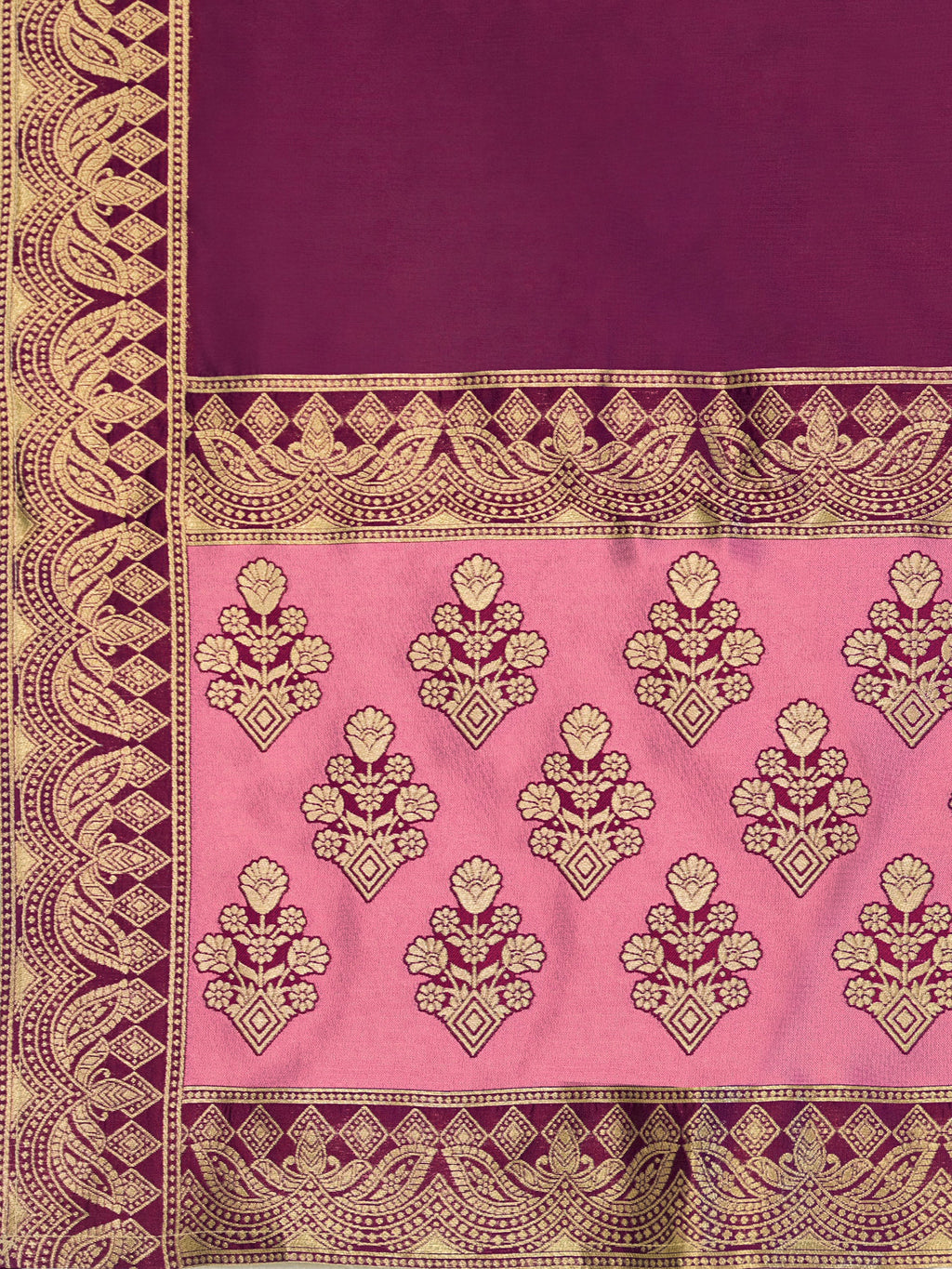 Women's Pink Kanjiwaram Lehengas