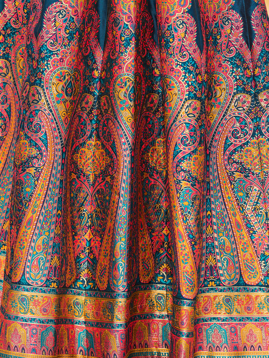 Women's Rama Jacquard Crape Lehengas