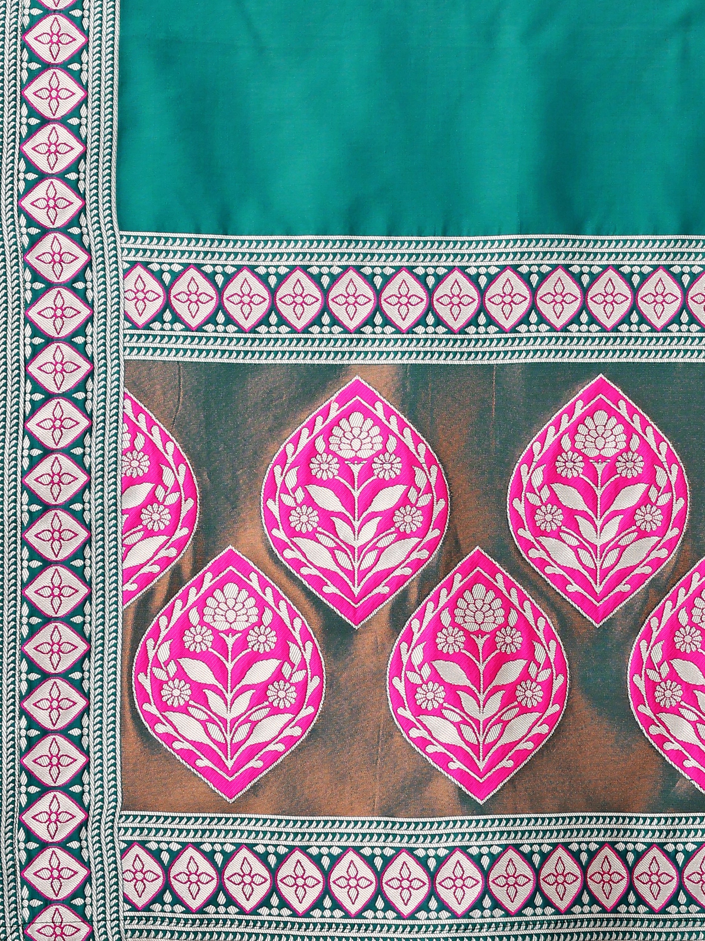 Kanjiwaram Lehenga Choli Rama Ethnic Zari Magic