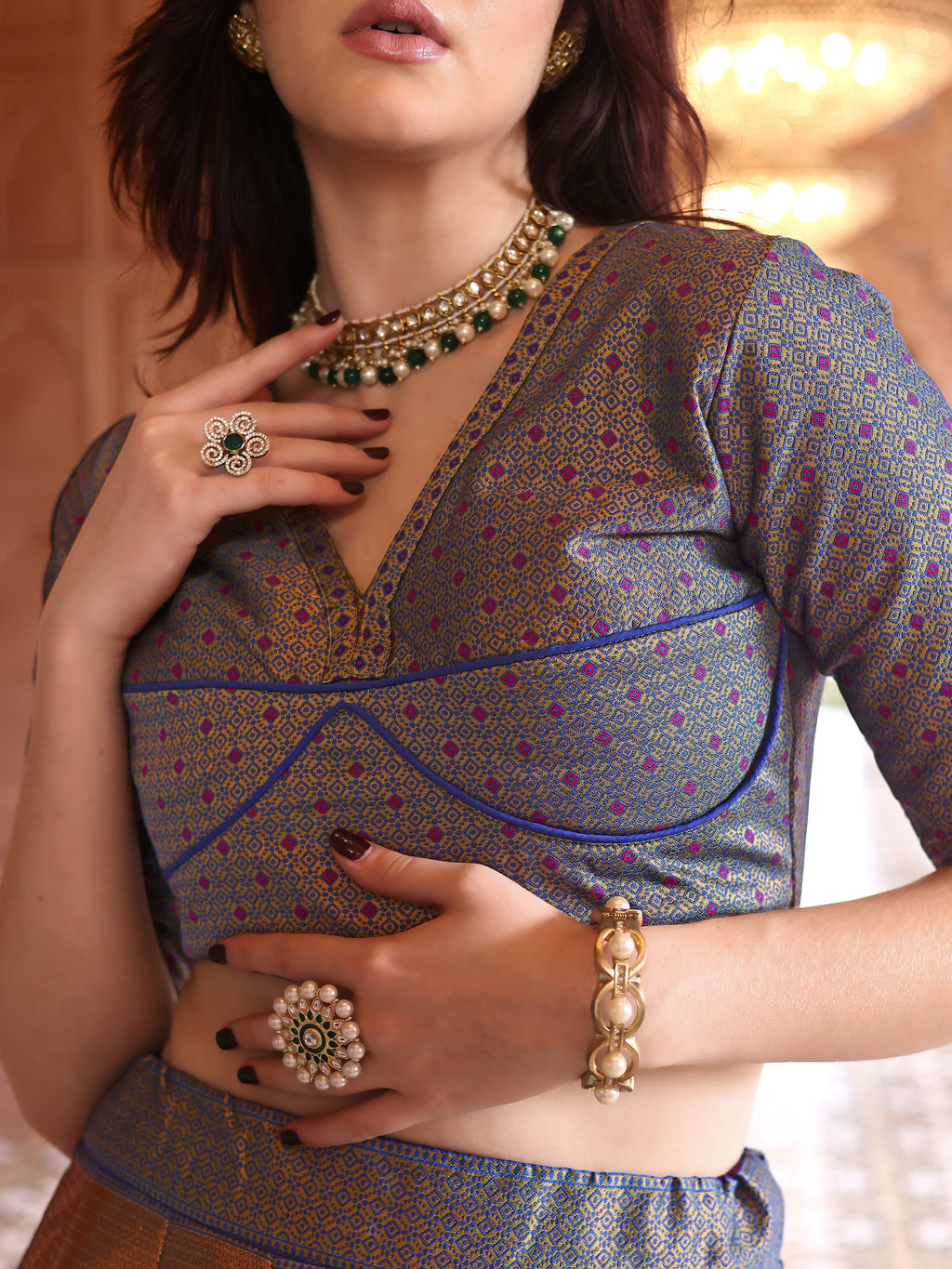 Woven With Zari Timeless Motifs Mehndi Lehenga Choli