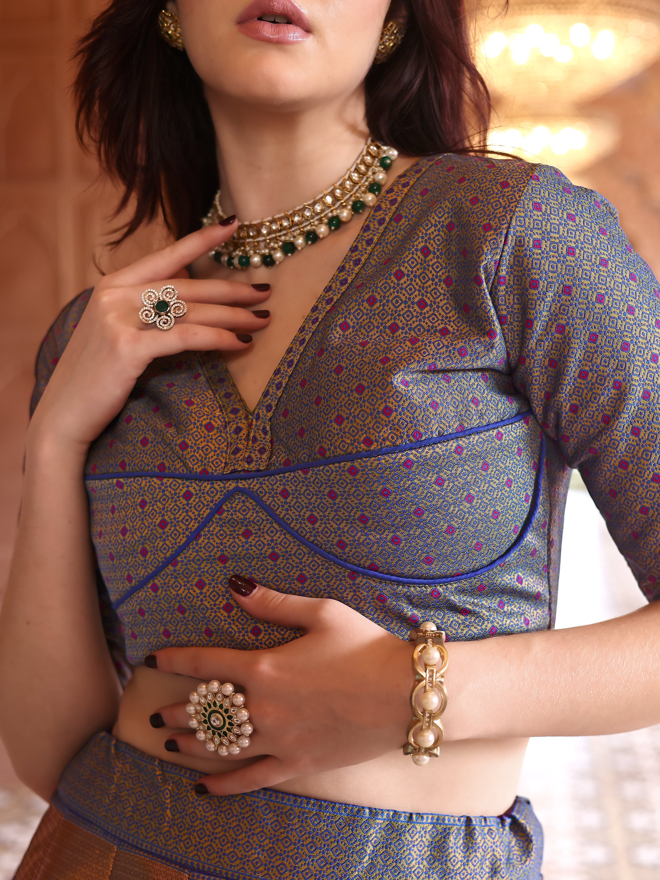 Woven With Zari Timeless Motifs Mehndi Lehenga Choli