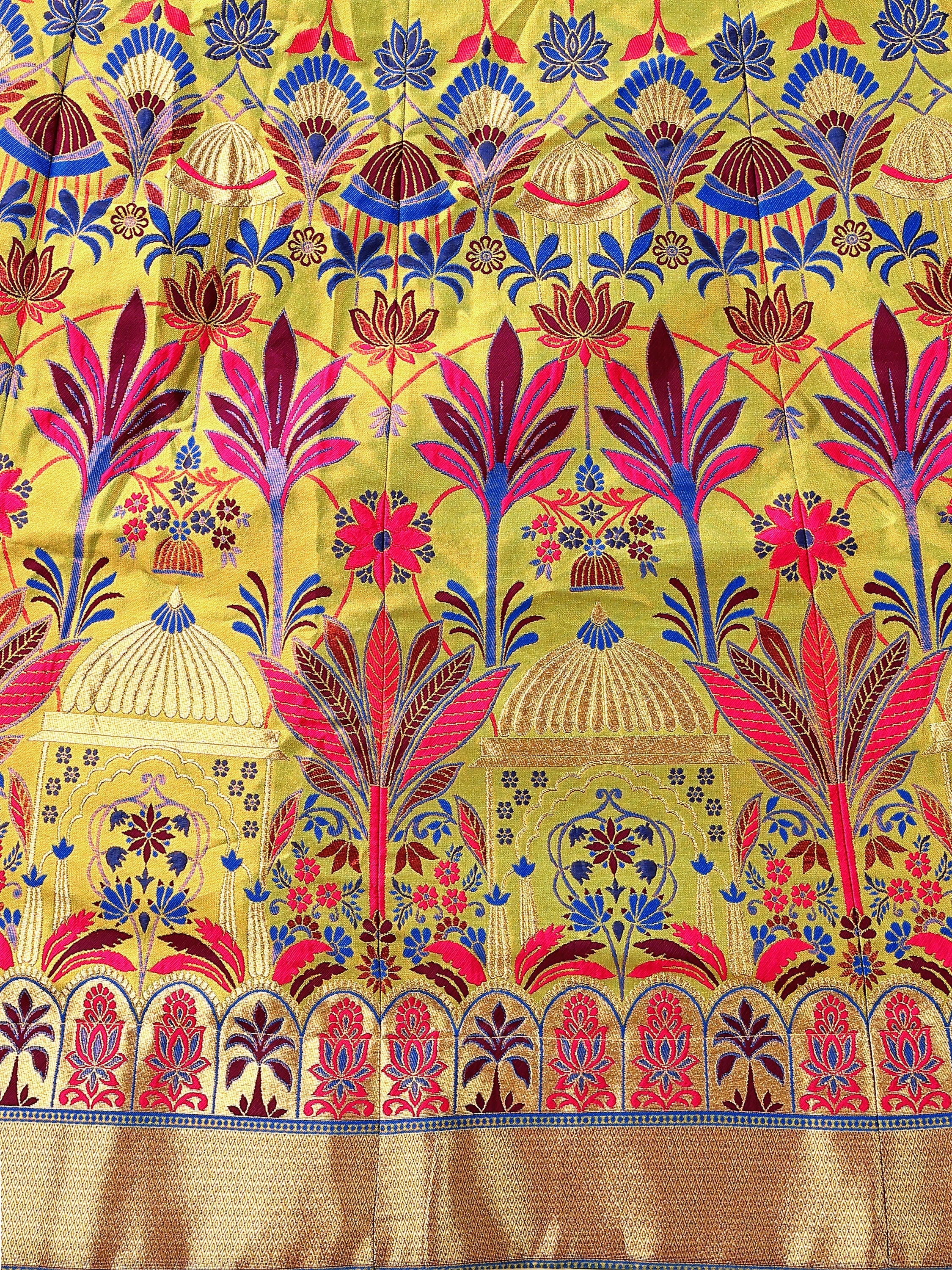 Woven With Zari Timeless Motifs Mehndi Lehenga Choli