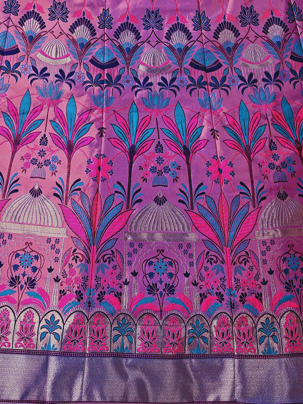 Woven With Zari Timeless Motifs Purple Lehenga Choli