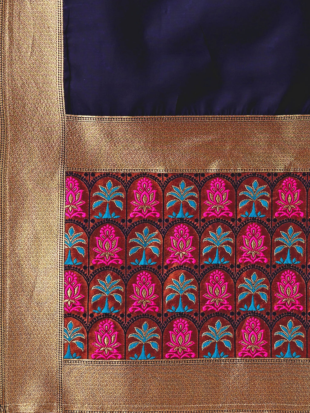 Woven With Zari Timeless Motifs Yellow Lehenga Choli