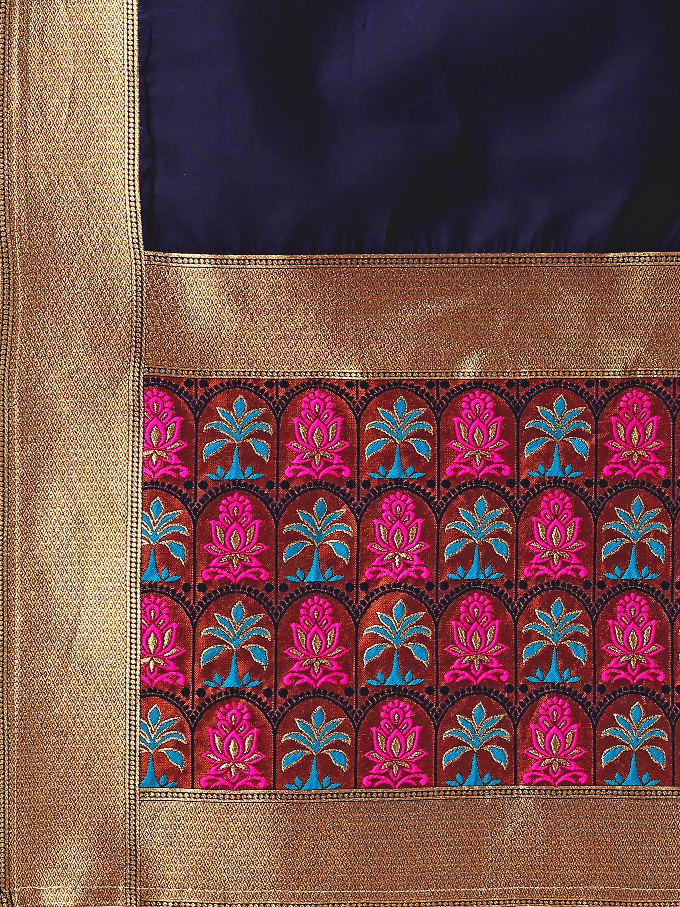 Woven With Zari Timeless Motifs Yellow Lehenga Choli