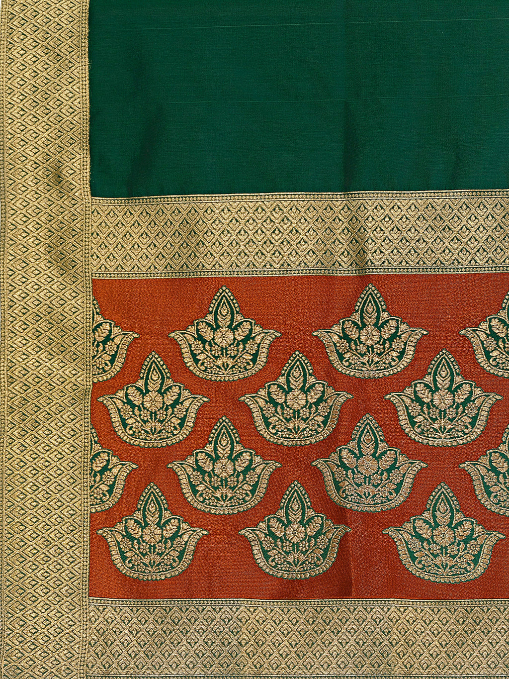 Women's Rust Kanjiwaram Lehengas
