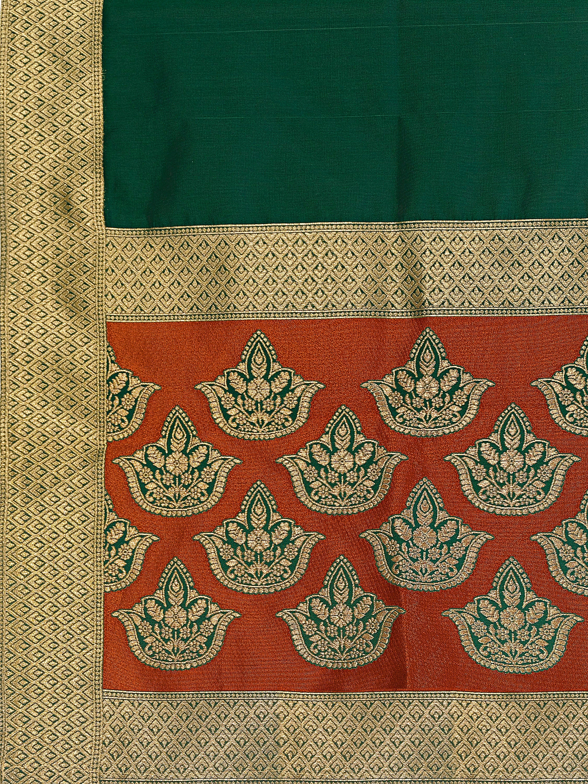 Women's Rust Kanjiwaram Lehengas