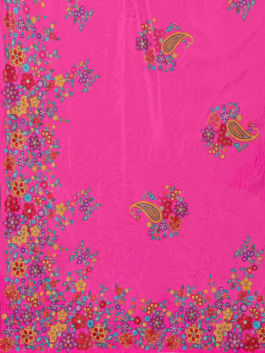 Women's Pink Chinon Lehengas