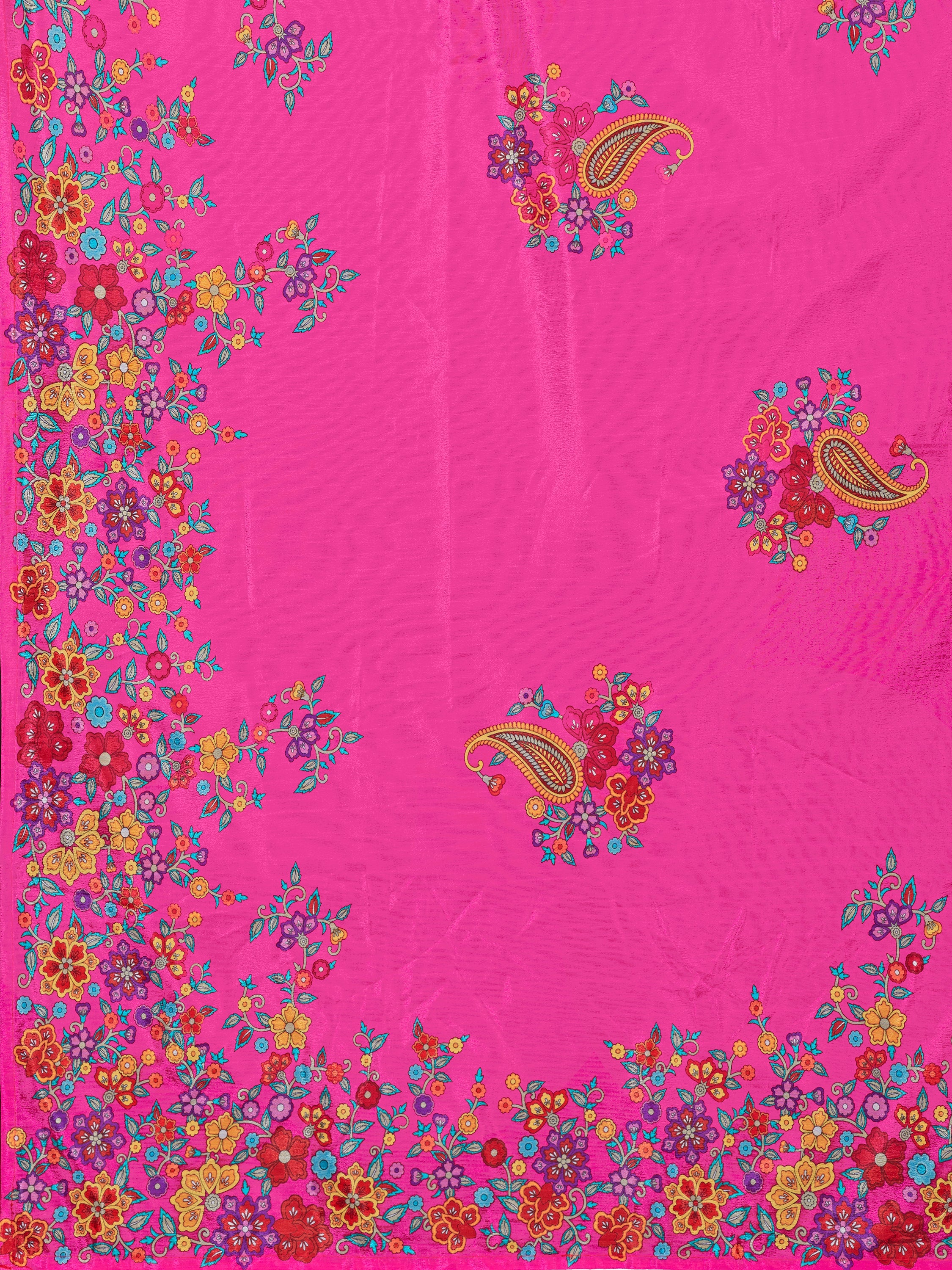 Women's Pink Chinon Lehengas