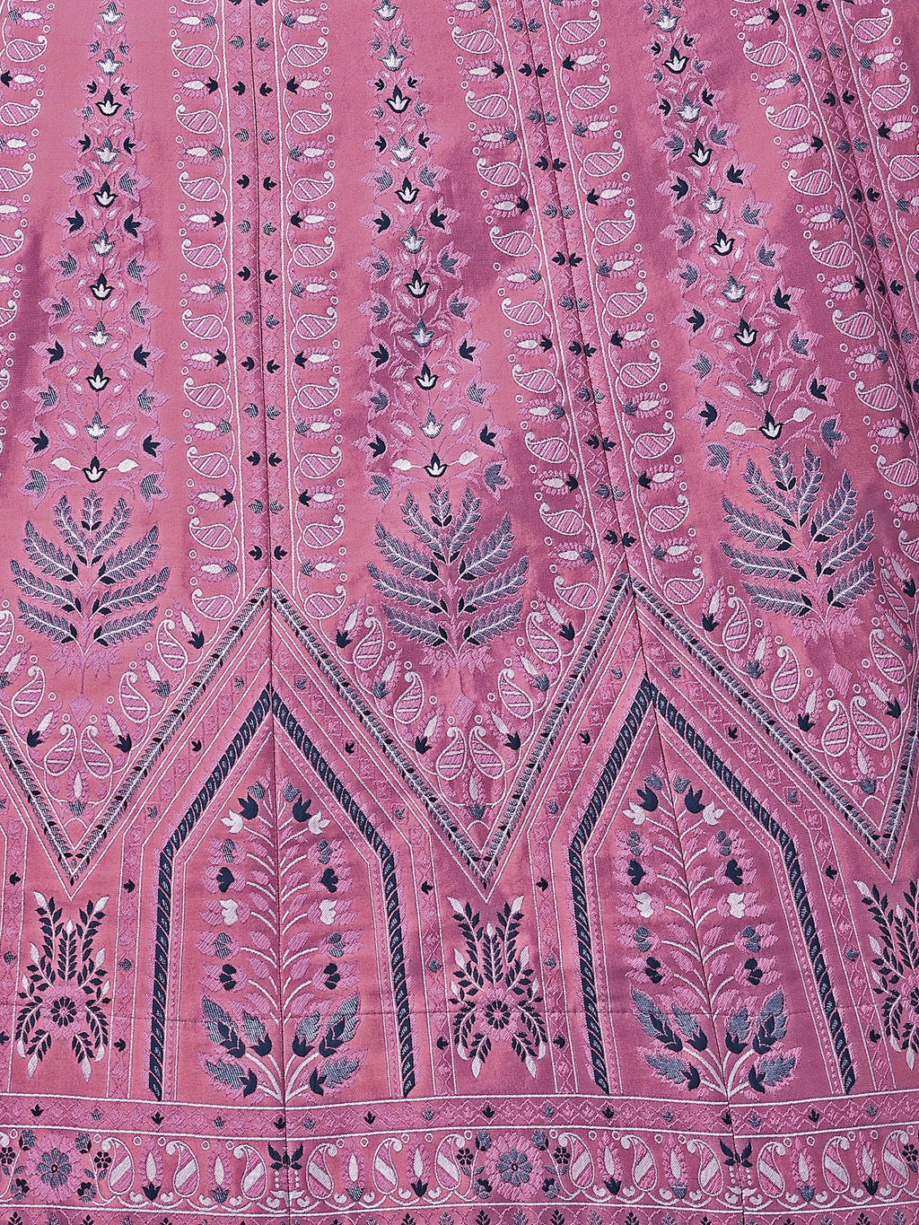Kanjivaram Lehenga Choli Pink Woven Motifs