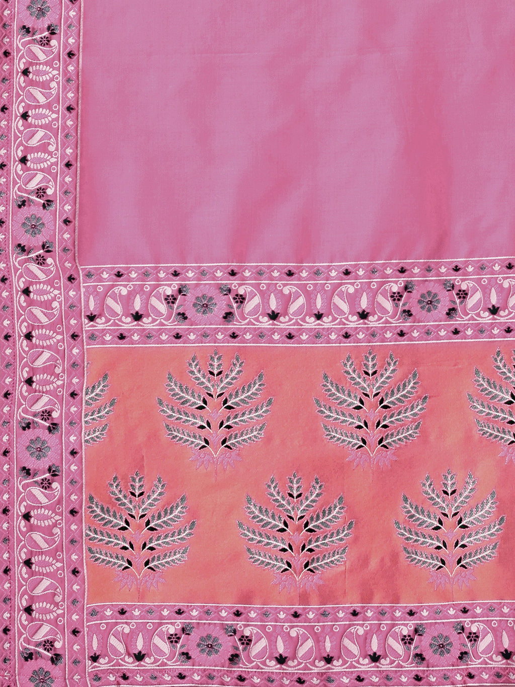 Kanjivaram Lehenga Choli Pink Woven Motifs