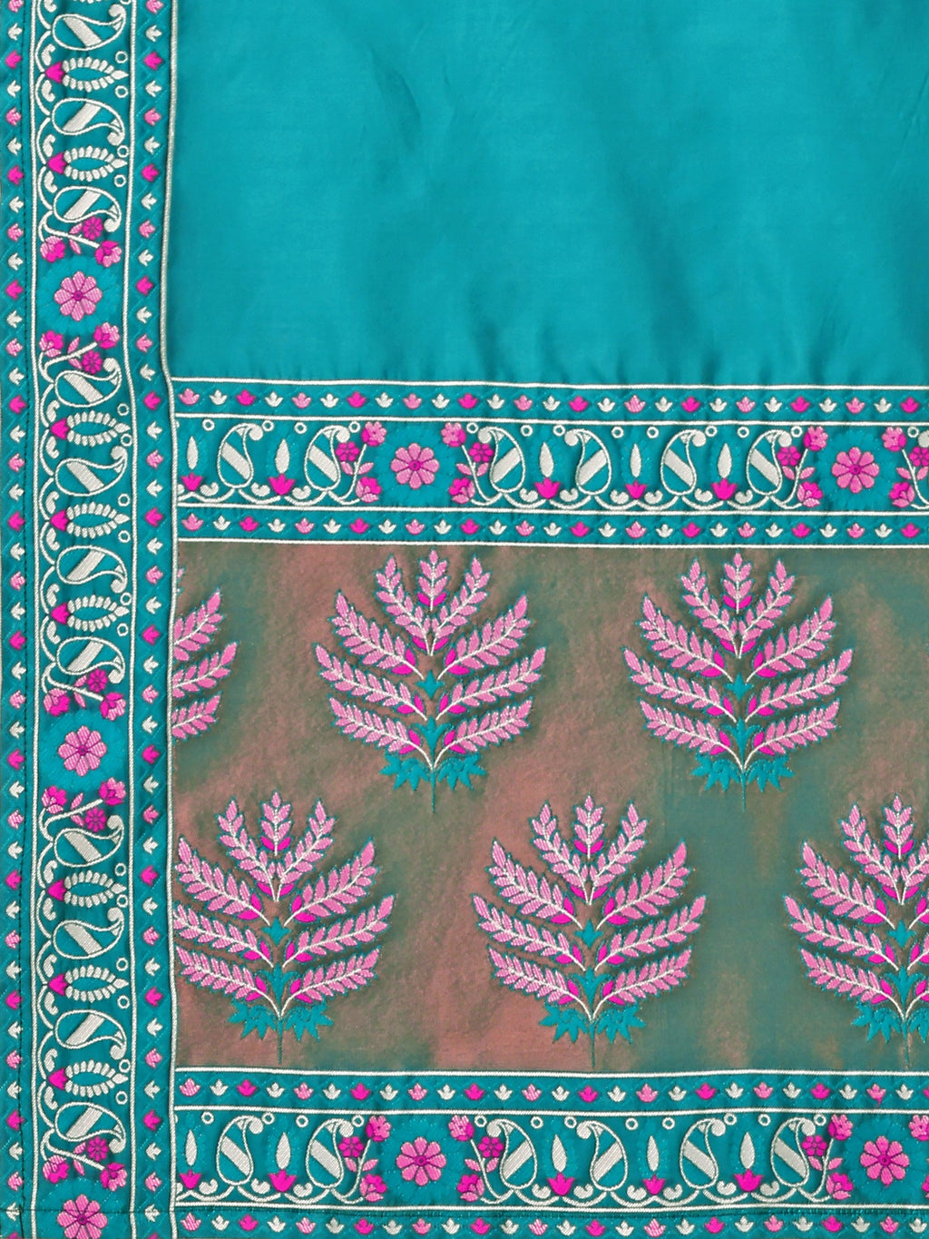 Kanjivaram Lehenga Choli Rama Woven Motifs