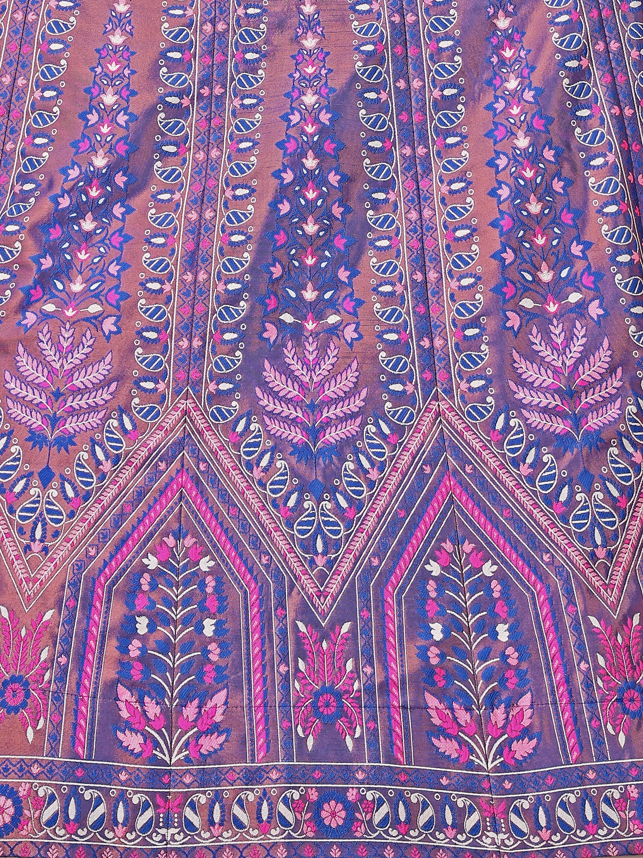 Kanjivaram Lehenga Choli Royal Woven Motifs