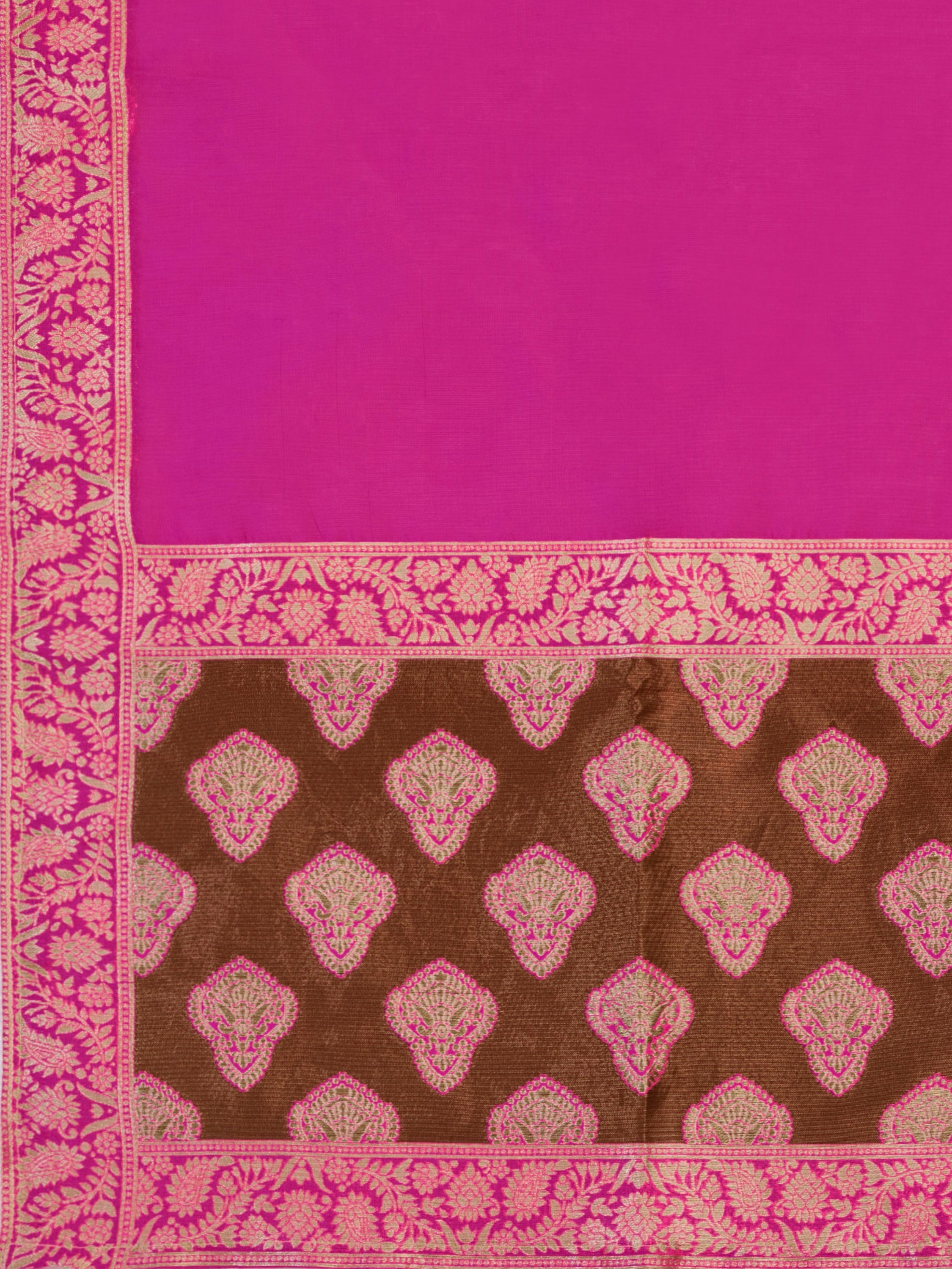 Women's Brown Kanjiwaram Lehengas