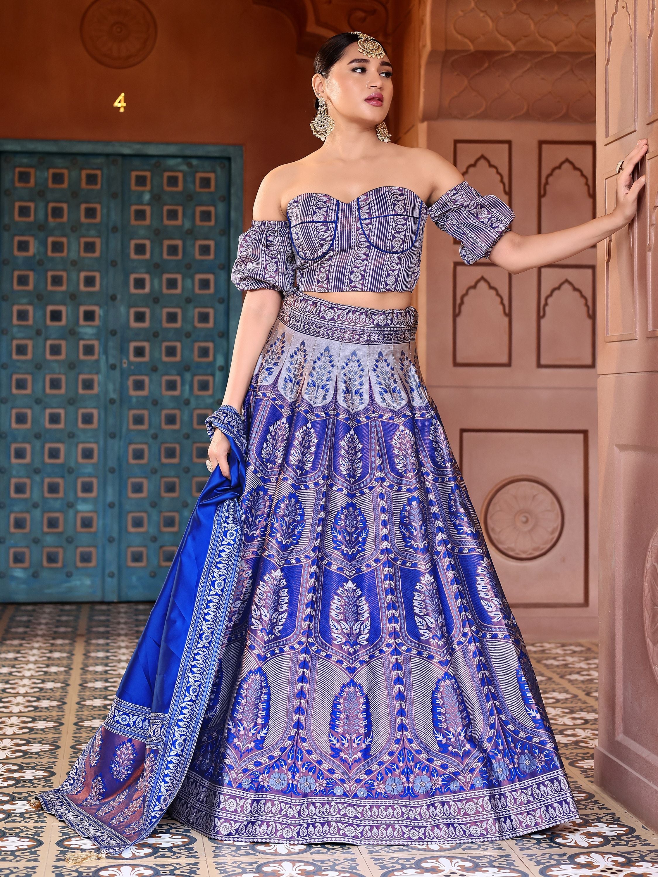 Kanjiwaram With Zari Royal Lehenga Choli
