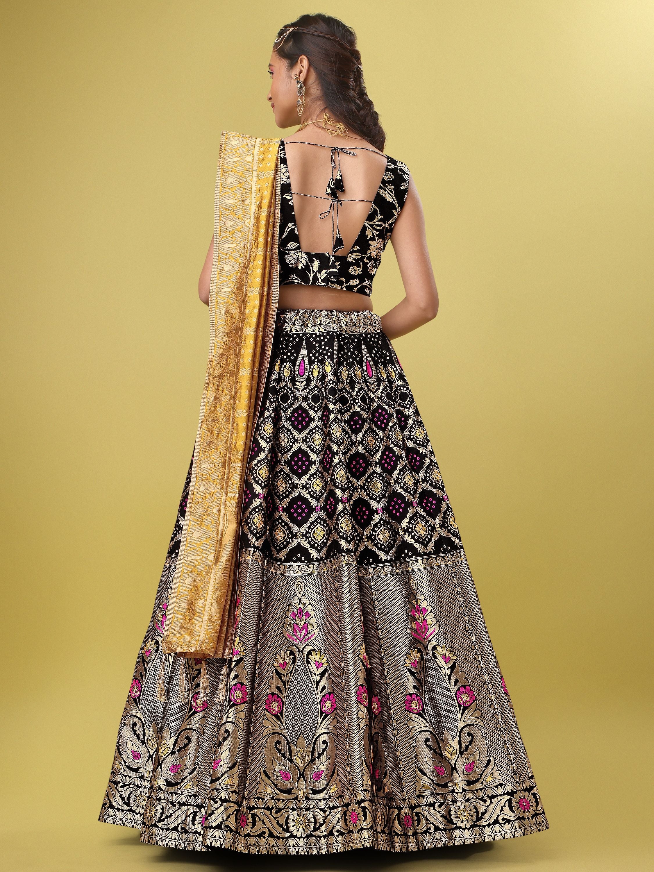 Women Multicolor Embellished  Lehenga
